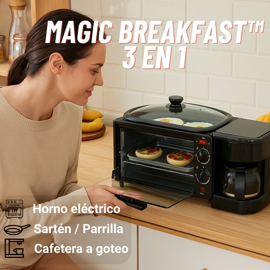 MAGIC BREAKFAST™ 3 en 1 - Ahorra espacio en tu cocina desde el primer día