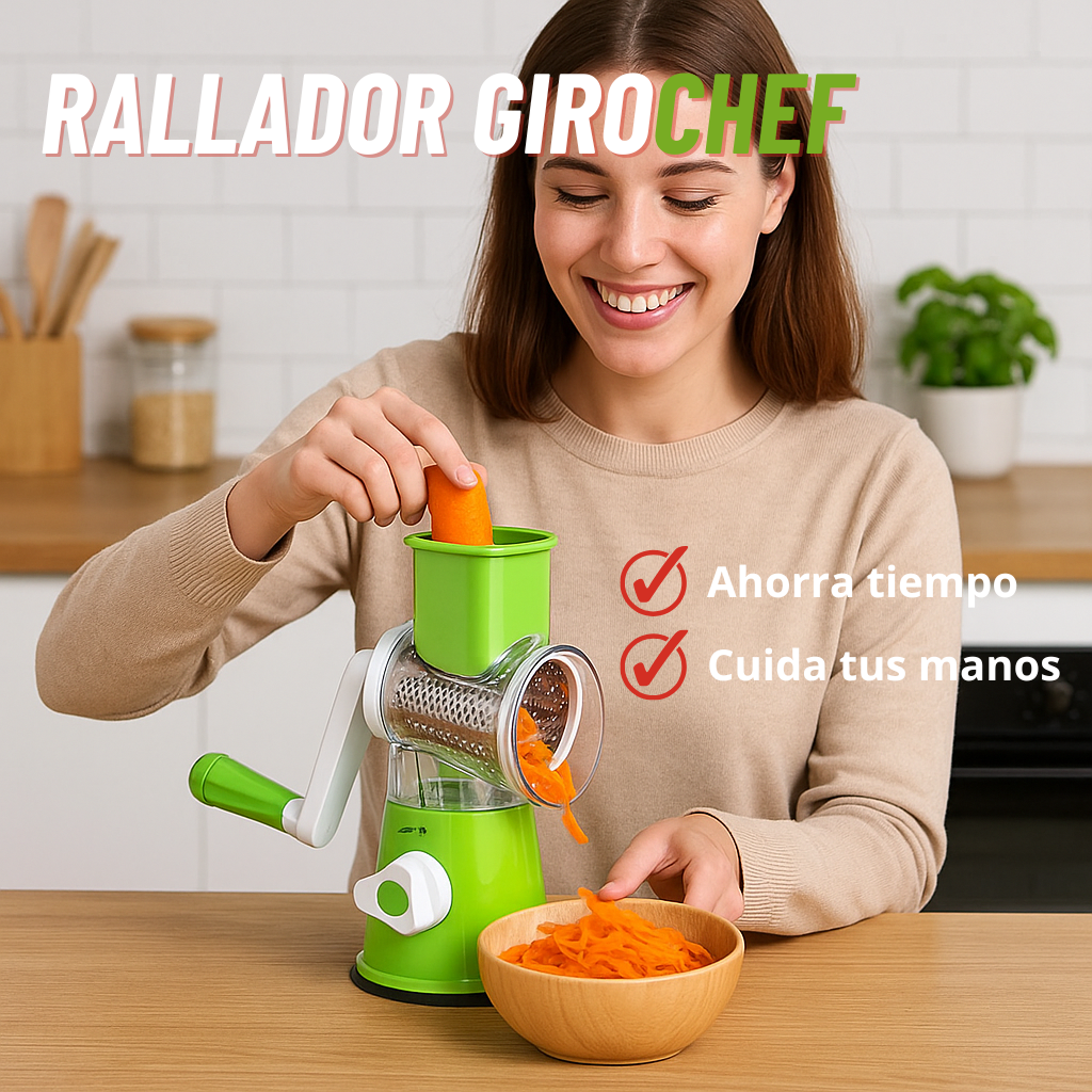 RALLADOR GIROCHEF™ - Corta al instante - Ahorra tiempo en cada comida